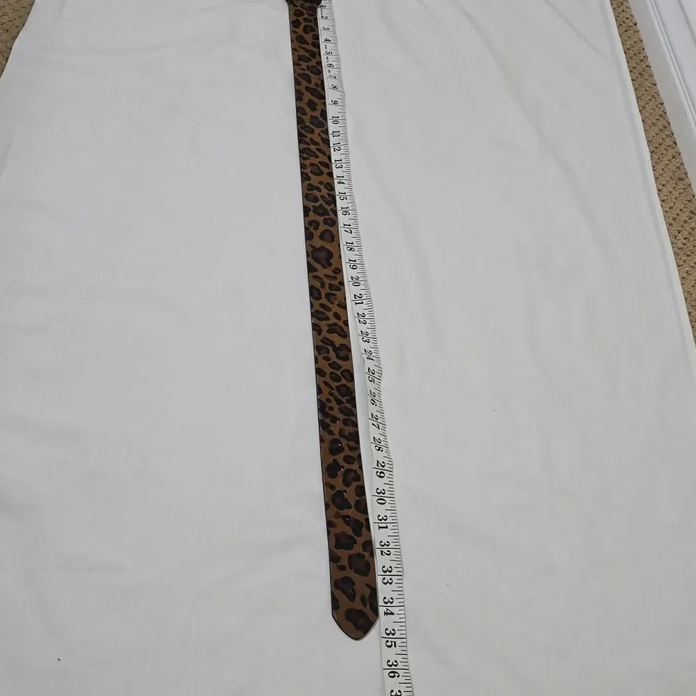 J Crew Cheetah Hair Belt (brass buckle) xs‎